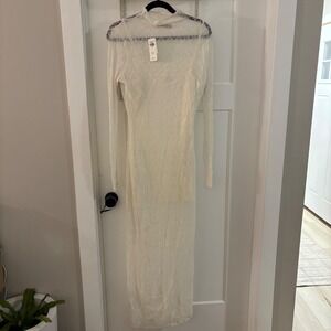 Abercrombie & Fitch Ivory Lace Maxi Dress
